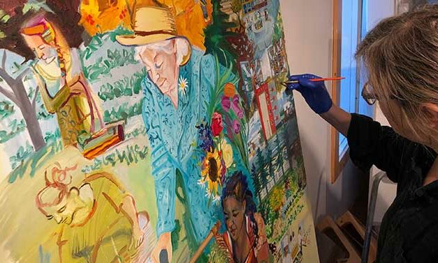 Mural blooms for seniors’ residence in Edmonton