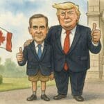 Carney stumbles as Trump dominates trade talks